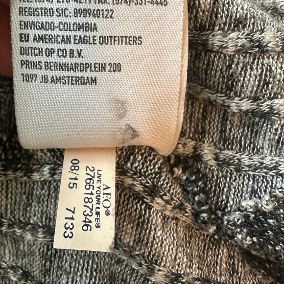 American Eagle Soft Gray Ribbed Open Front Cardigan – XL - Picture 5 of 6